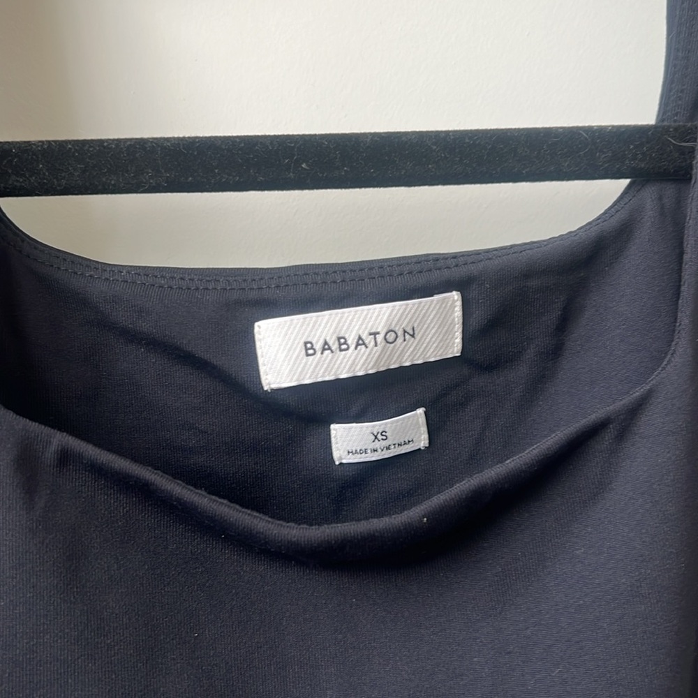 Aritzia Babaton Contour Square Neck Tank Bodysuit, high cut hips - Picture 2 of 2